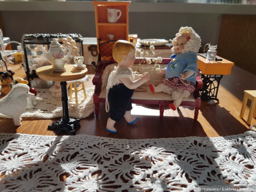 Свидание Марты и Джорджа — Антикварные куклы Mignonette (Миньонетта): карманные (фото 2)