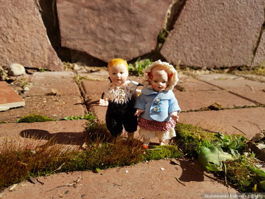Свидание Марты и Джорджа — Антикварные куклы Mignonette (Миньонетта): карманные