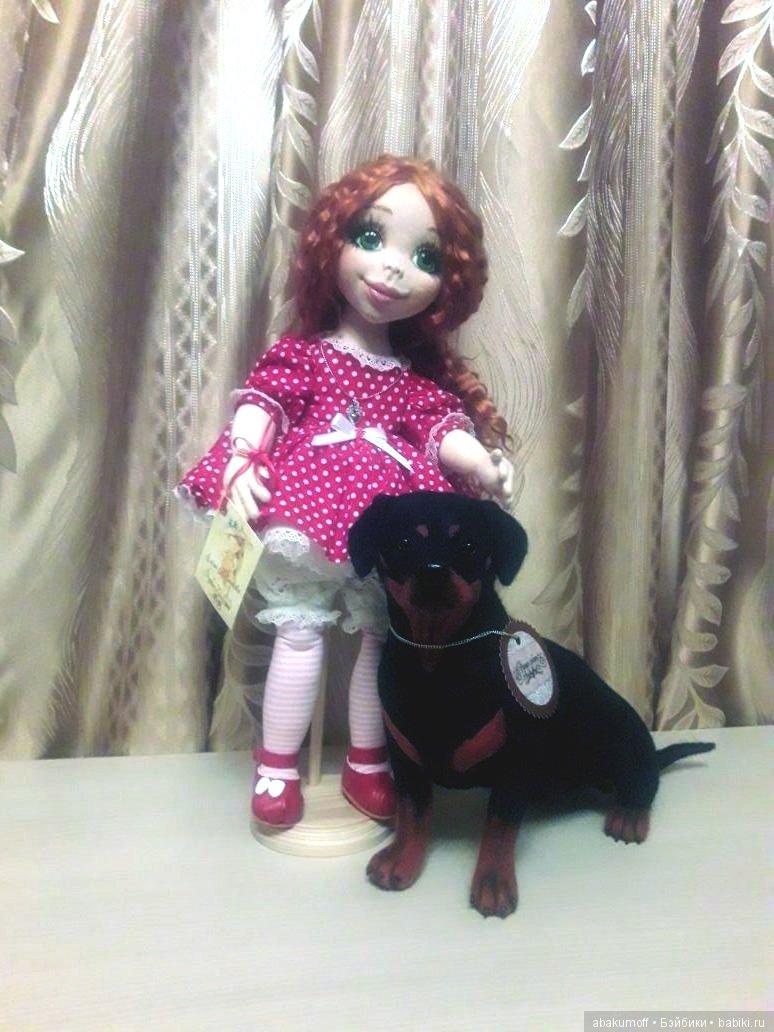 Ротвейлер из шерсти — Валяные игрушки из шерсти: сухое валяние