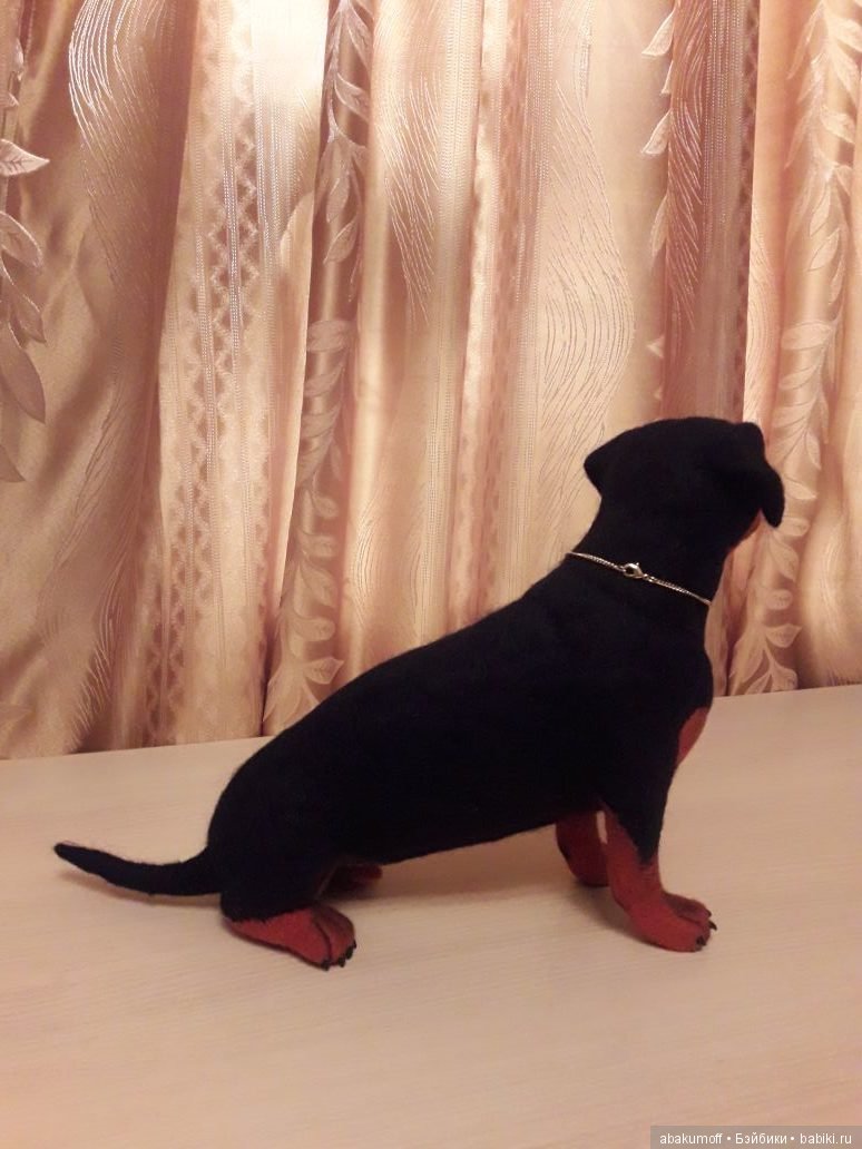 Ротвейлер из шерсти — Валяные игрушки из шерсти: сухое валяние (фото 3)