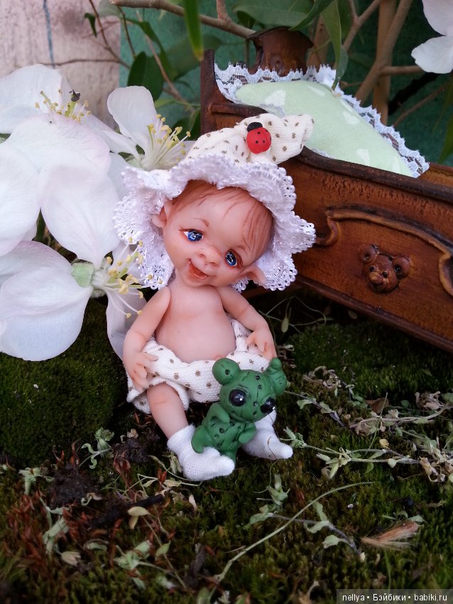 Весенний гномик Тосик — Авторские миниатюрные куклы: лепка (фото 7)