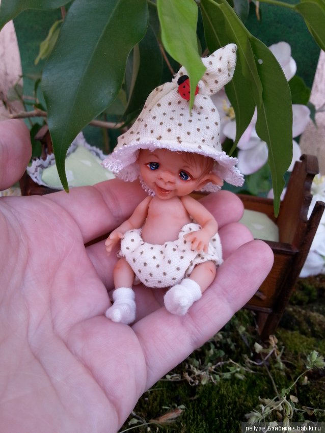 Весенний гномик Тосик — Авторские миниатюрные куклы: лепка