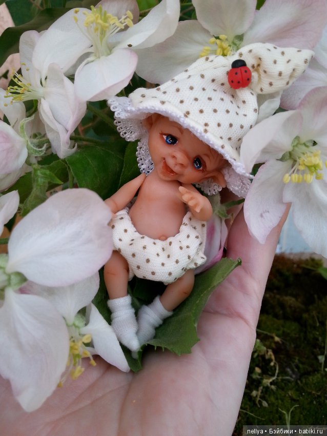 Весенний гномик Тосик — Авторские миниатюрные куклы: лепка (фото 3)