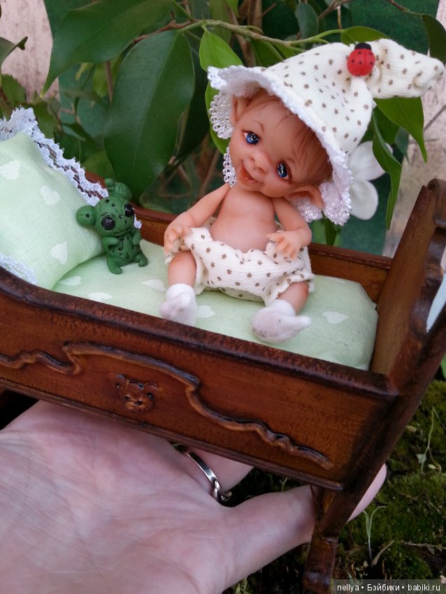 Весенний гномик Тосик — Авторские миниатюрные куклы: лепка (фото 4)