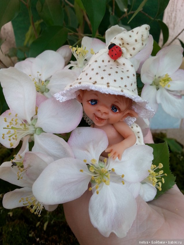 Весенний гномик Тосик — Авторские миниатюрные куклы: лепка (фото 2)