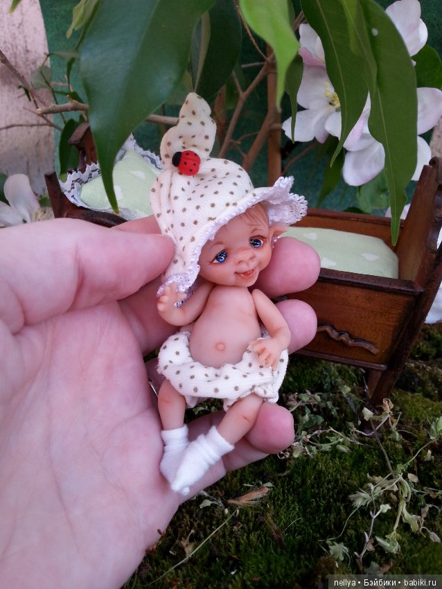 Весенний гномик Тосик — Авторские миниатюрные куклы: лепка (фото 10)
