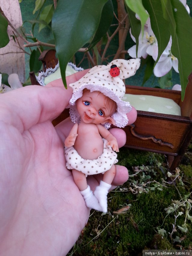 Весенний гномик Тосик — Авторские миниатюрные куклы: лепка (фото 9)