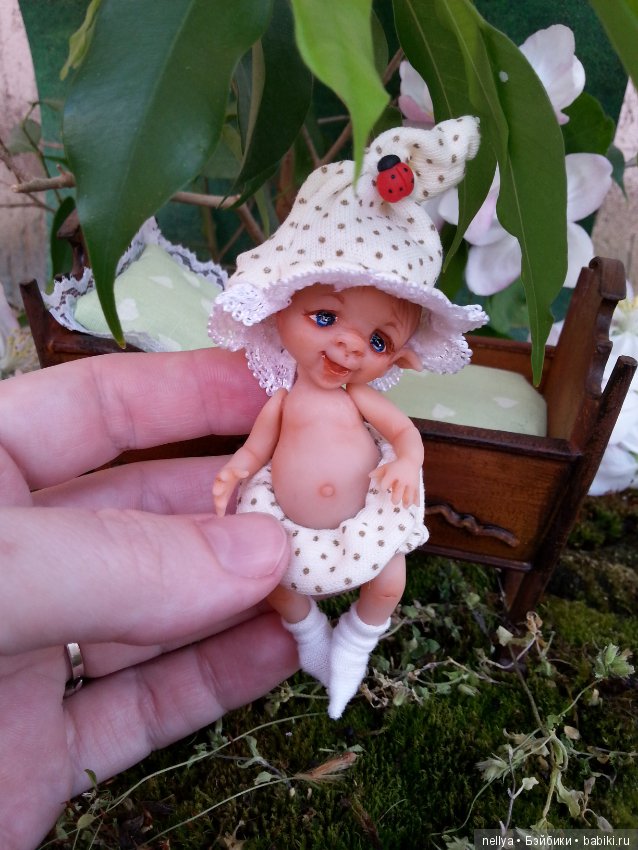 Весенний гномик Тосик — Авторские миниатюрные куклы: лепка