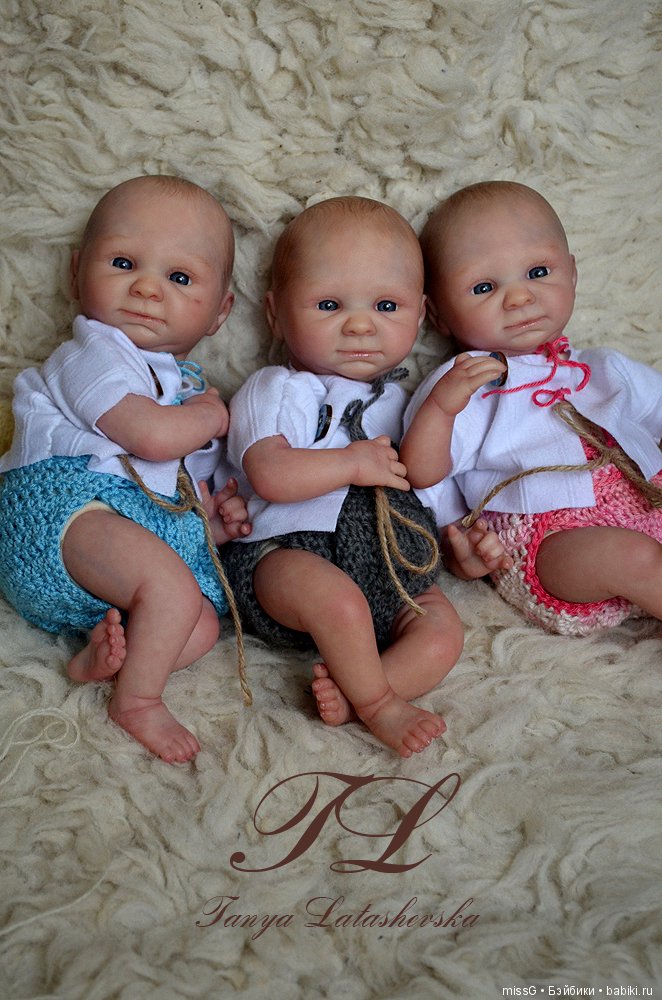 Тройняшки мини реборн Татьяны Латашевской (фото 2)
