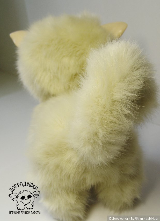 Котенок! Глянцевый носик — Игрушки в смешанной технике (мех и глина): Арт (фото 4)