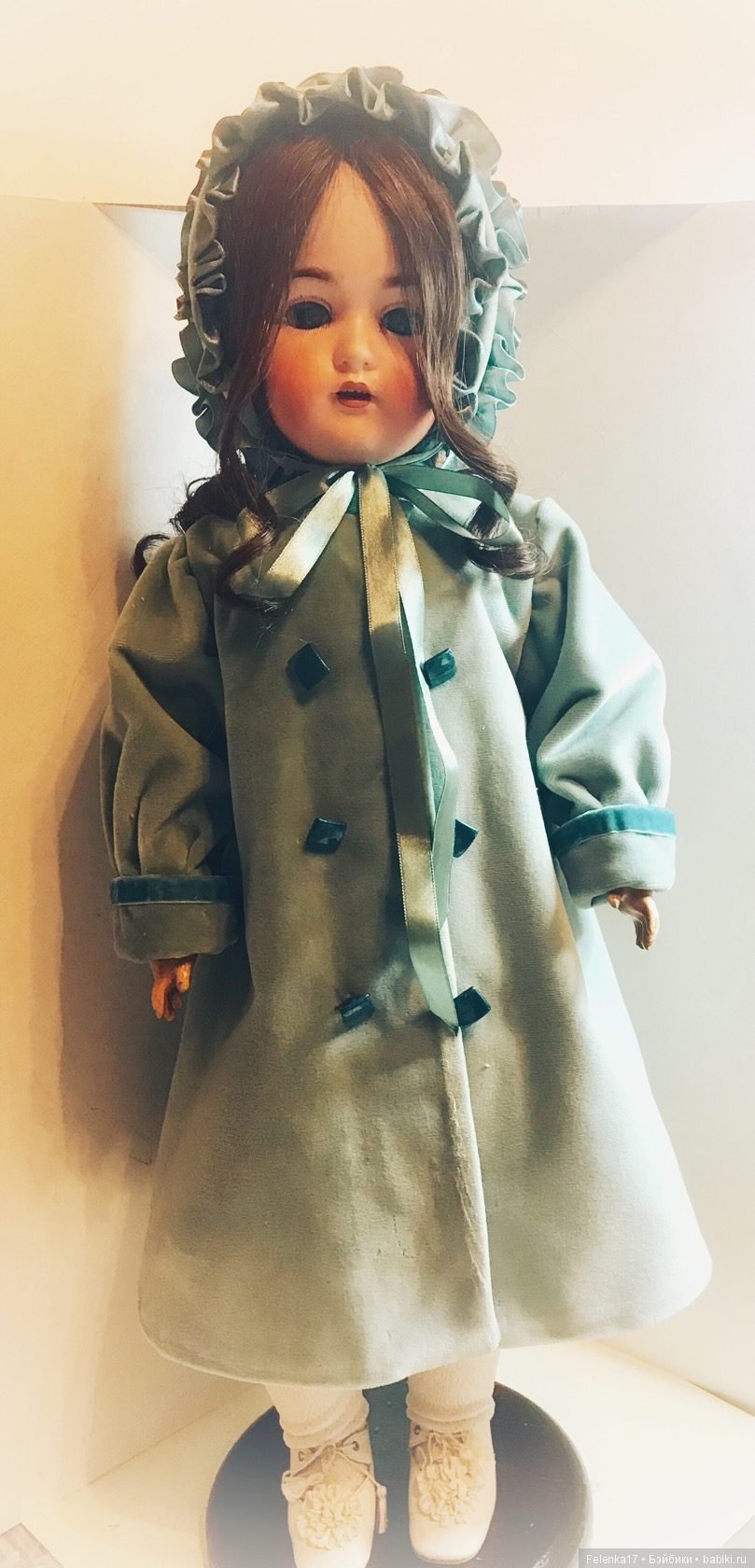 Бирюзовая нежность — Антикварные куклы Kestner (Кестнер) JDK: Хильда (фото 4)