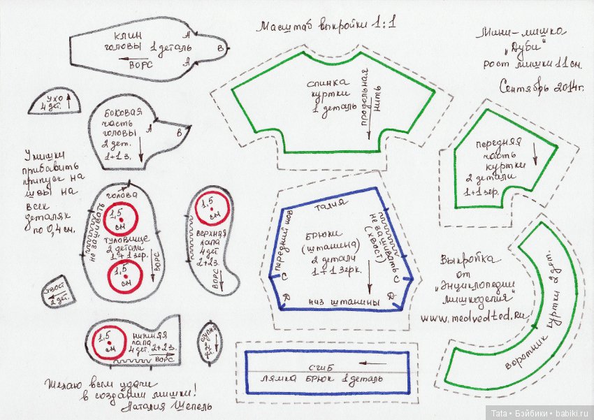Карманный медвежонок "Дуби" Наталии Шепель (фото 3)