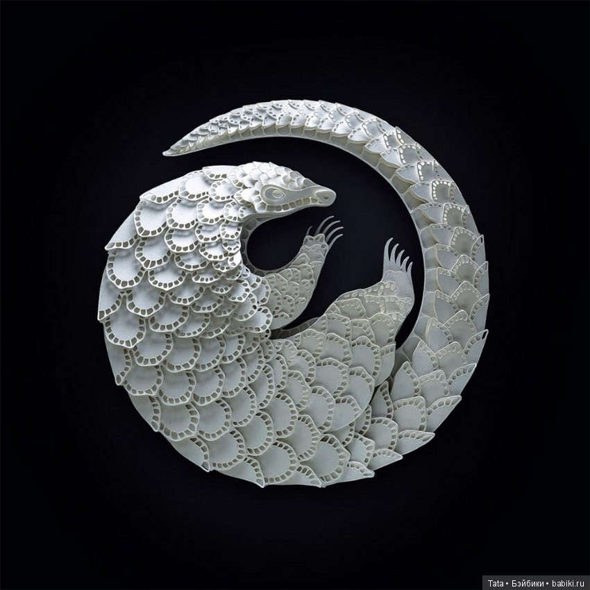 Скульптуры из бумаги: вымирающие виды