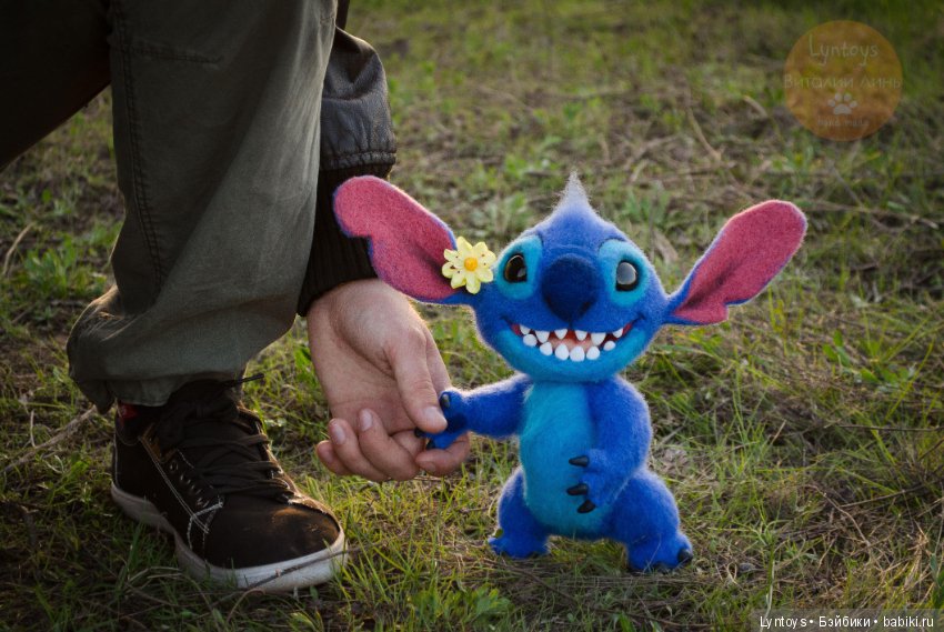 Ститч, игрушка из войлока (фото 4)