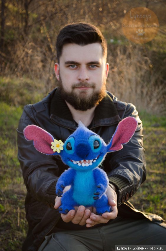 Ститч, игрушка из войлока (фото 3)