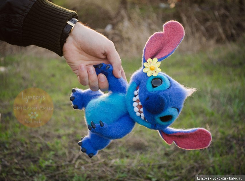 Ститч, игрушка из войлока (фото 5)
