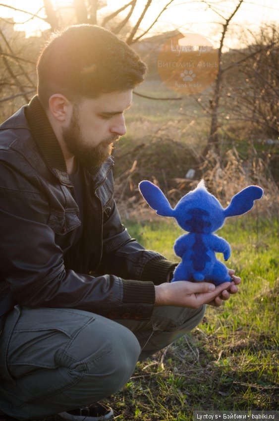 Ститч, игрушка из войлока (фото 2)