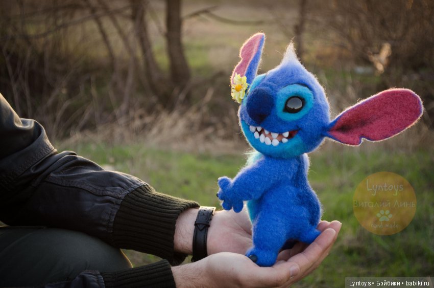 Ститч, игрушка из войлока (фото 6)