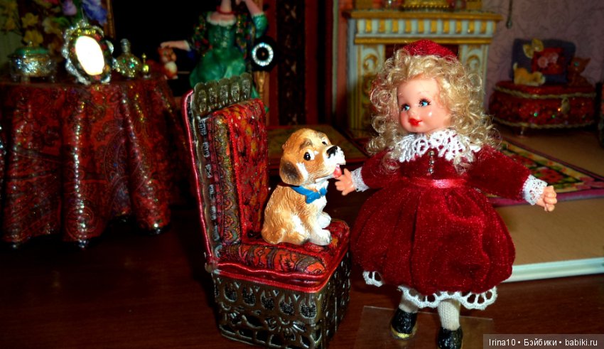 Колыбелька и стульчик в стиле ретро