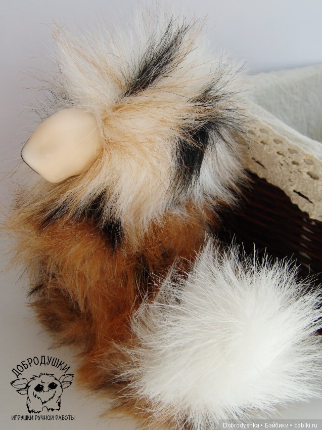 Котенок Чумачечинка — Игрушки в смешанной технике (мех и глина): Арт (фото 5)