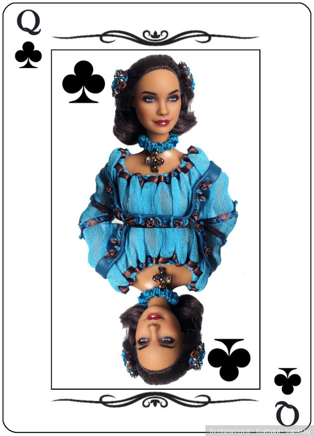 Заходим с козырей - Карточные дамы - 4 масти - ООАК