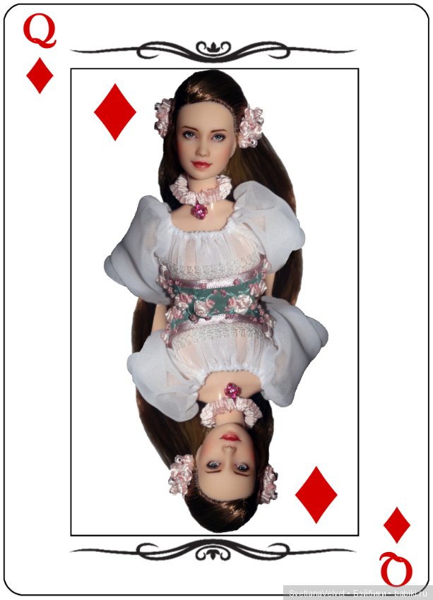 Заходим с козырей - Карточные дамы - 4 масти - ООАК