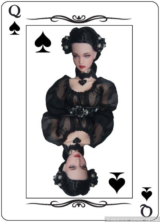 Заходим с козырей - Карточные дамы - 4 масти - ООАК (фото 6)