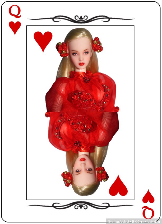 Заходим с козырей - Карточные дамы - 4 масти - ООАК