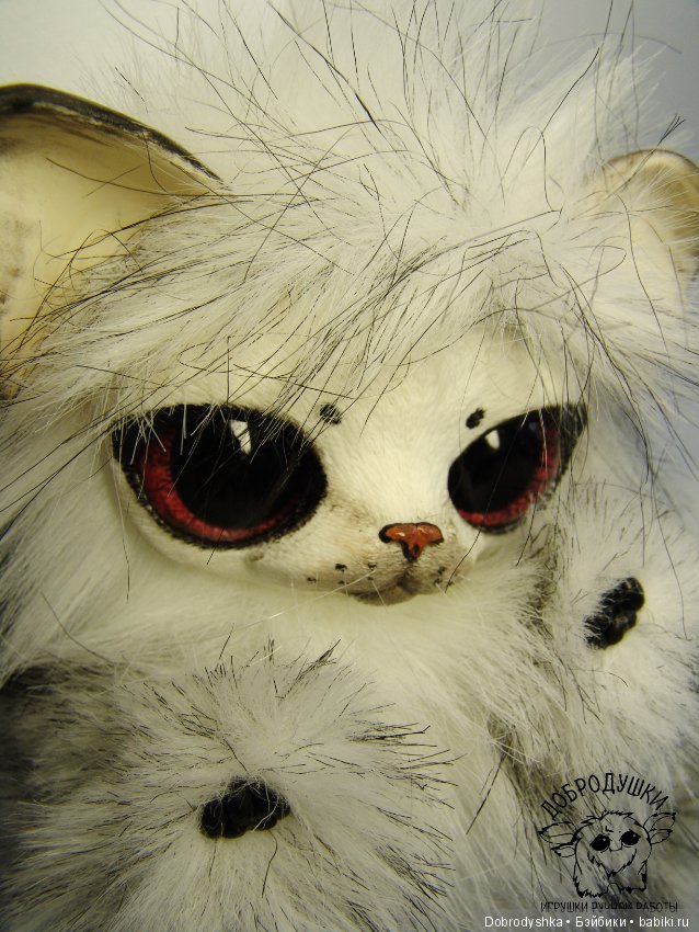 Котенок Аврора — Игрушки в смешанной технике (мех и глина): Арт (фото 8)
