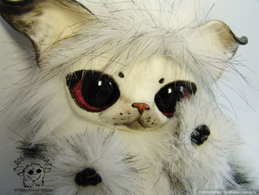 Котенок Аврора — Игрушки в смешанной технике (мех и глина): Арт (фото 10)