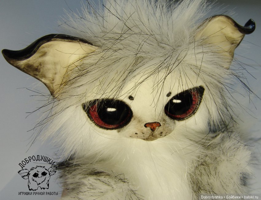 Котенок Аврора — Игрушки в смешанной технике (мех и глина): Арт (фото 6)