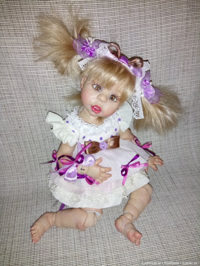 Шарнирная кукла "Неженка" 21 см Людмилы Вервейко (фото 3)