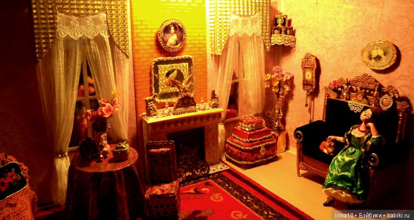 Колыбелька и стульчик в стиле ретро