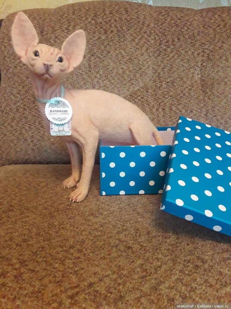 История одного кота — Валяные игрушки из шерсти: сухое валяние (фото 6)