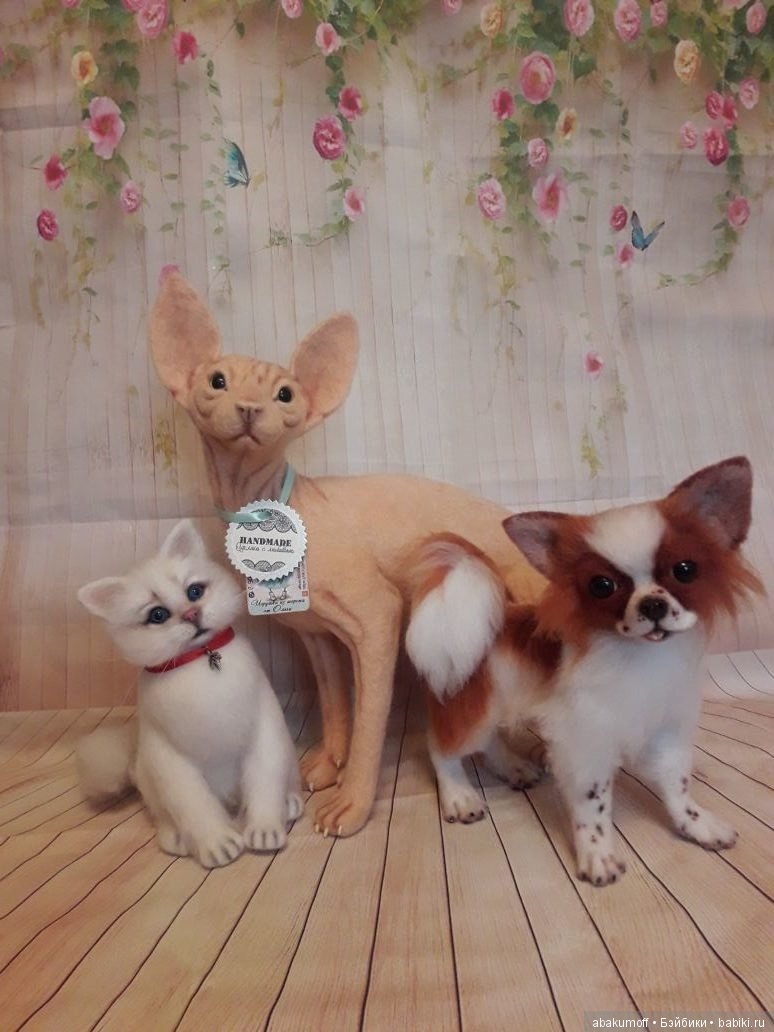 История одного кота — Валяные игрушки из шерсти: сухое валяние (фото 9)