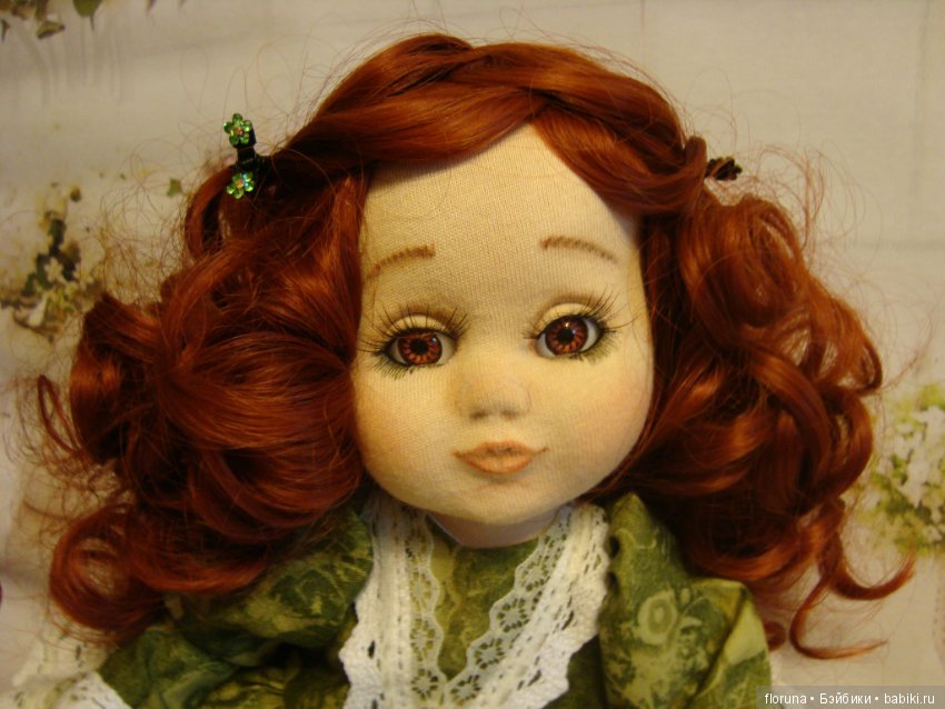 Текстильная коллекционная куколка Розочка