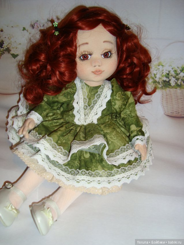 Текстильная коллекционная куколка Розочка