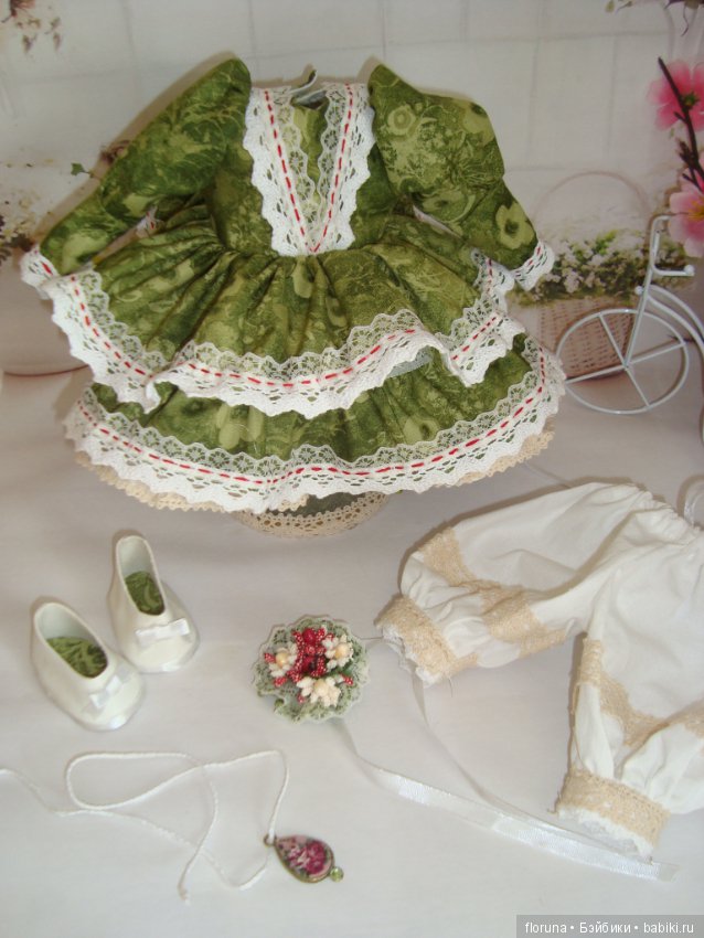 Текстильная коллекционная куколка Розочка (фото 6)