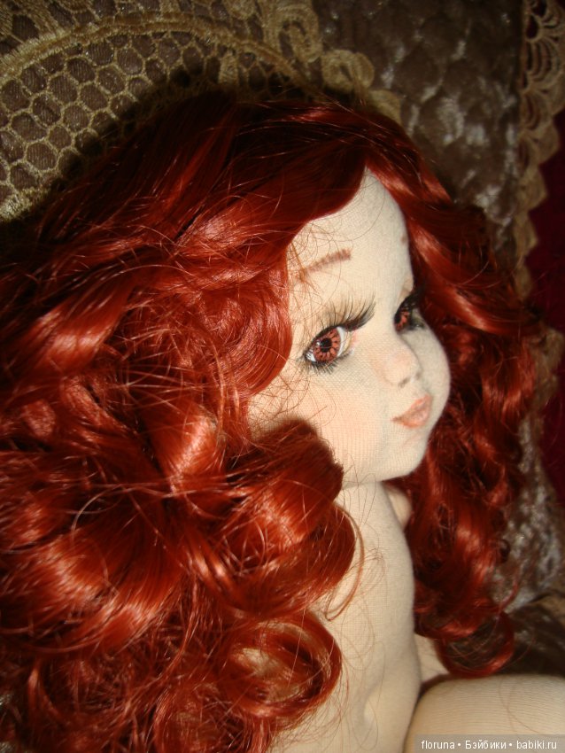 Текстильная коллекционная куколка Розочка (фото 2)