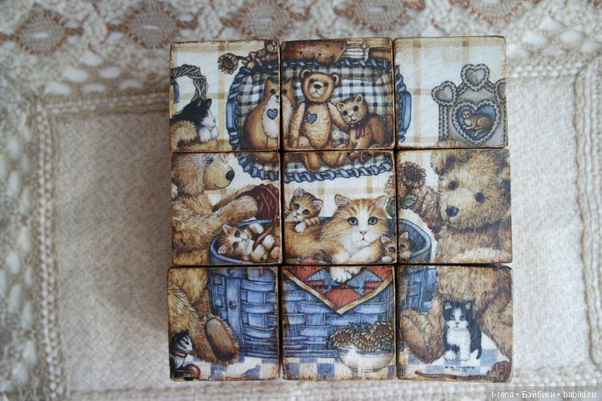 Деревянные кубики — Авторские игрушки из разных материалов: синельная проволока (фото 3)