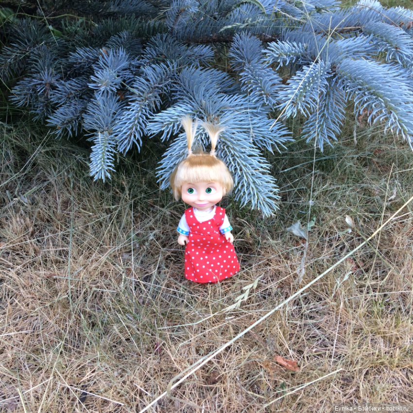 Машка - промокашка — Куклы Маша и Медведь (Simba): Маша в кармашке