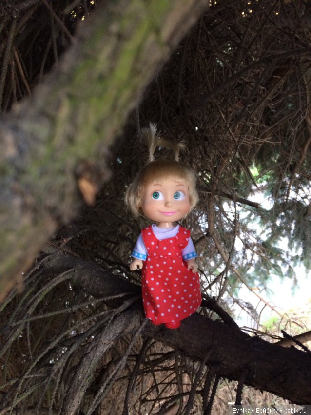 Машка - промокашка — Куклы Маша и Медведь (Simba): Маша в кармашке