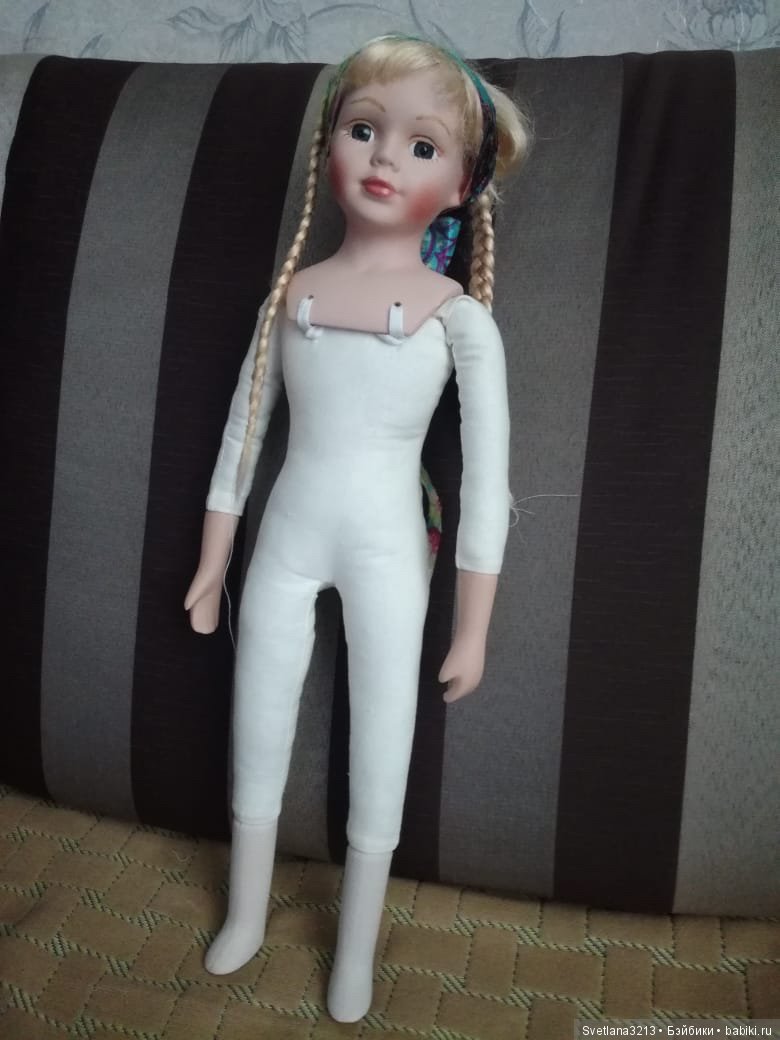 Фарфоровая кукла после реставрации (фото 5)