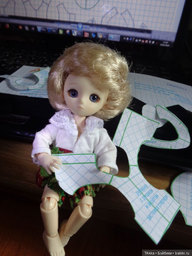 Рубашка с рукавами для obitsu 11см (фото 2)