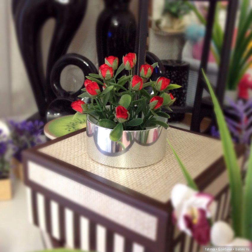 Растения, снова комнатные растения и цветы для кукольного интерьера (фото 9)