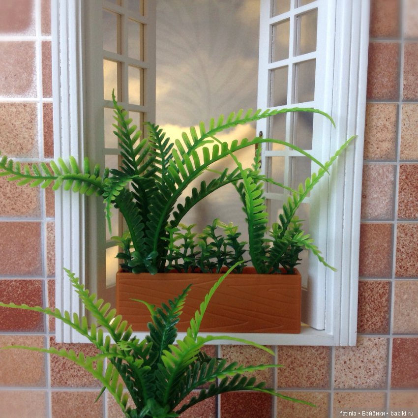 Растения, снова комнатные растения и цветы для кукольного интерьера