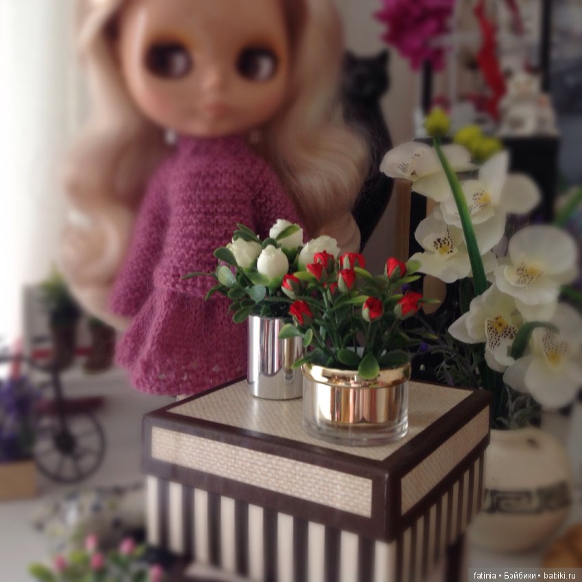 Растения, снова комнатные растения и цветы для кукольного интерьера (фото 6)