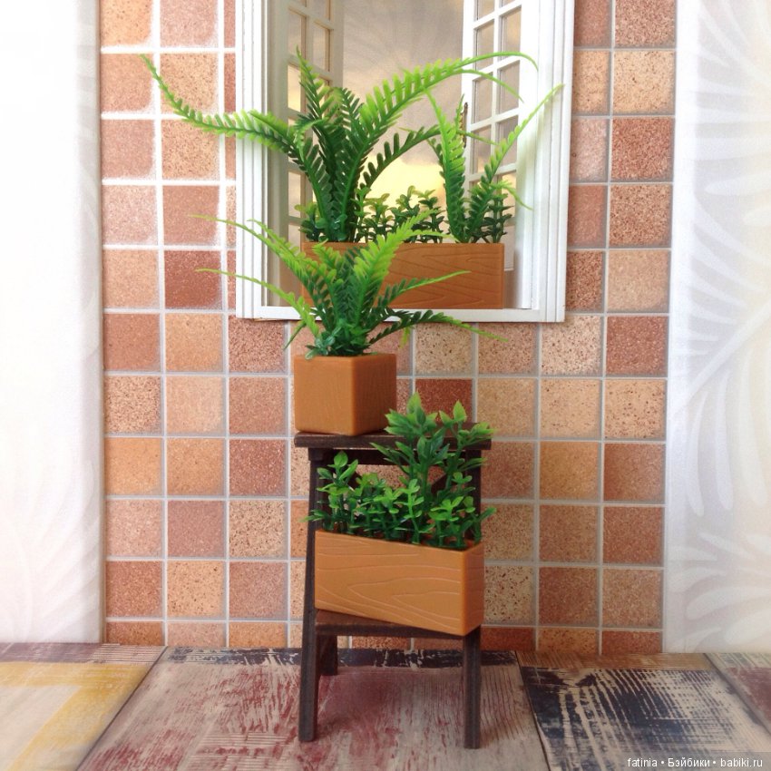 Растения, снова комнатные растения и цветы для кукольного интерьера (фото 2)