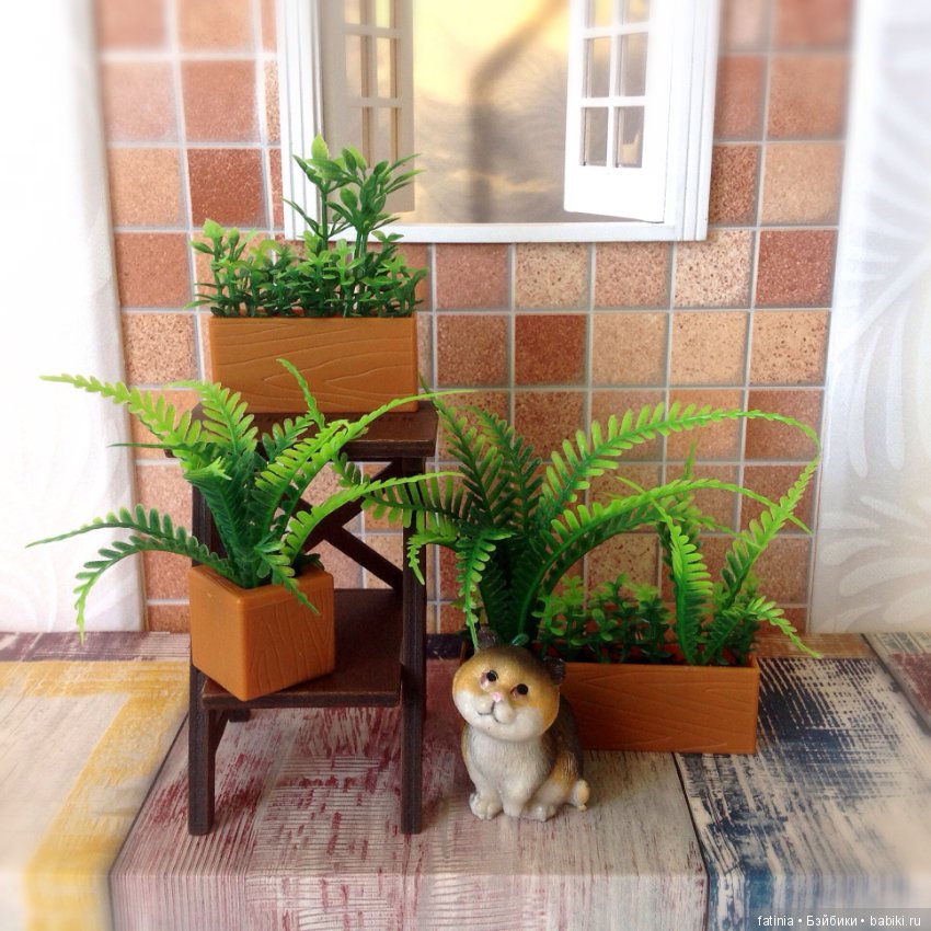 Растения, снова комнатные растения и цветы для кукольного интерьера (фото 3)