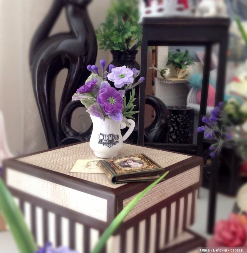 Растения, снова комнатные растения и цветы для кукольного интерьера